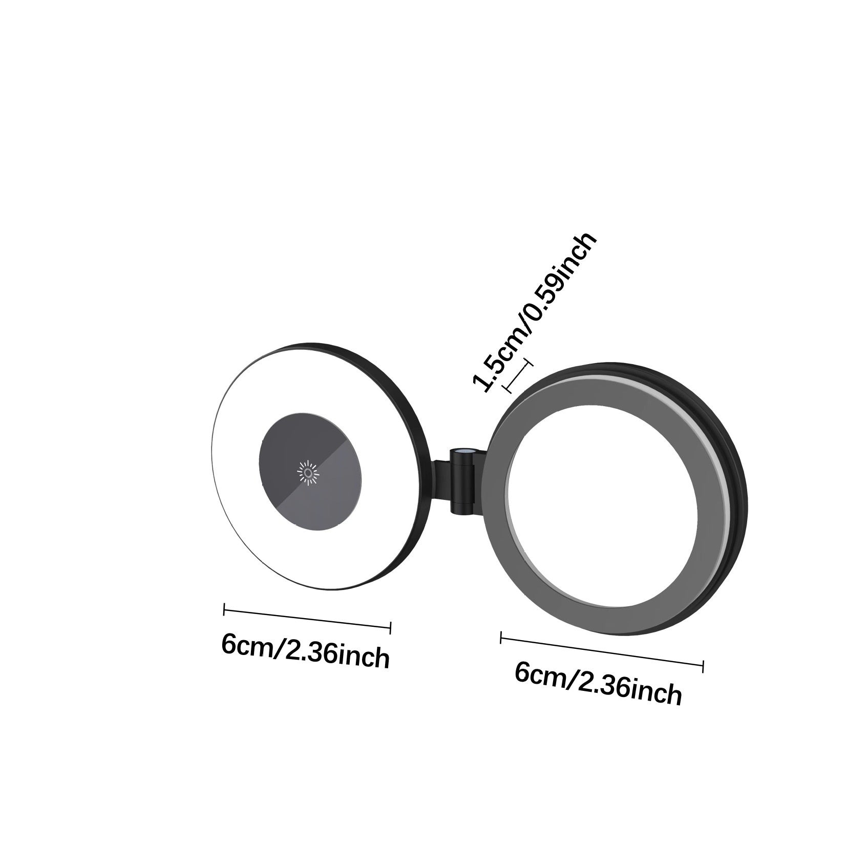 HKM-252115 Folding Magnetic Suction LED Mobile Phone Fill Light with Tripod and Handle