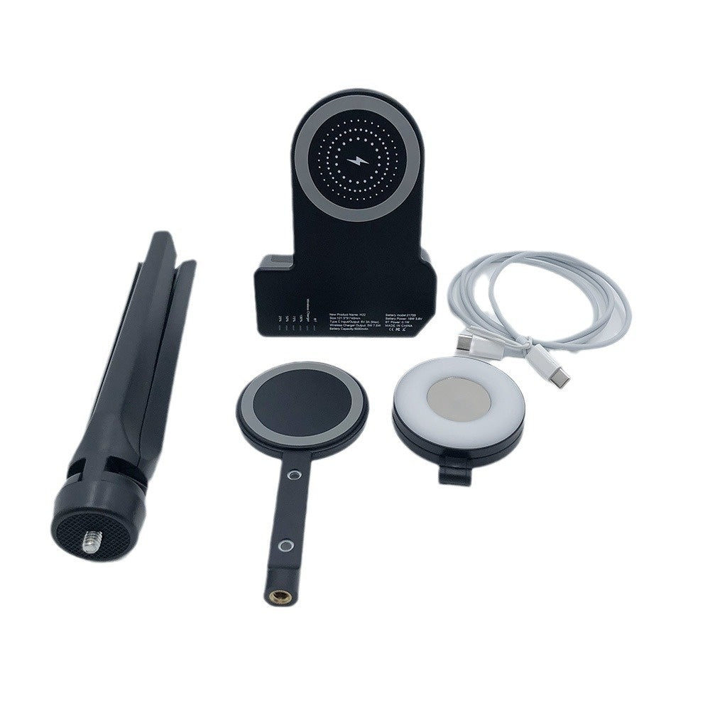 HKM-252115 Folding Magnetic Suction LED Mobile Phone Fill Light with Tripod and Handle