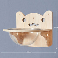 HKM-2521661 Wall-Mounted Cat Jumping Platform Made of Solid Wood for Active Pets