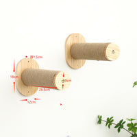 HKM-2521661 Wall-Mounted Cat Jumping Platform Made of Solid Wood for Active Pets