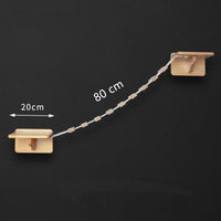 HKM-2521661 Wall-Mounted Cat Jumping Platform Made of Solid Wood for Active Pets