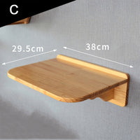 HKM-2521661 Wall-Mounted Cat Jumping Platform Made of Solid Wood for Active Pets