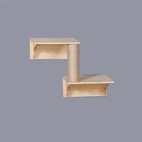 HKM-2521661 Wall-Mounted Cat Jumping Platform Made of Solid Wood for Active Pets