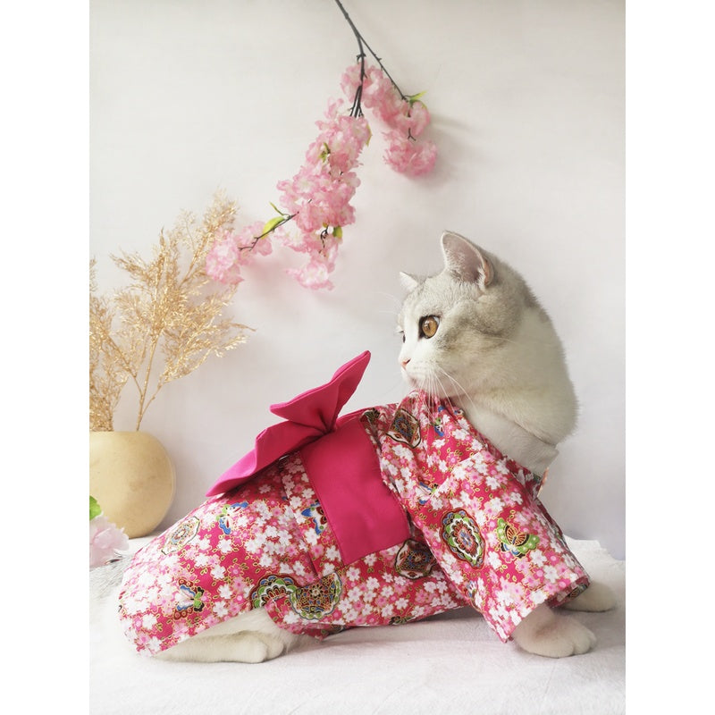 HKM-2522557 Cherry Blossom and Geisha Themed Apparel for Small Dogs and Cats - Various Sizes Available