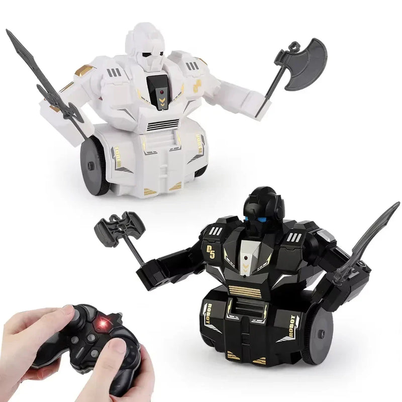 HKM-252307 Remote-controlled Interactive Mini Fighting Robots for 2 Players - 360° Rotation Battle Toy