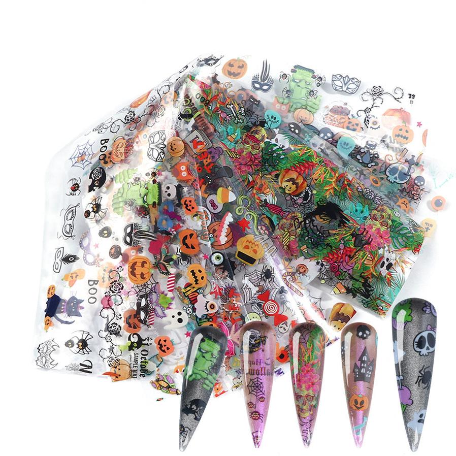 HKM-252371 Halloween Starry Sky Nail Stickers - 20 x 4 cm Decorative Accent