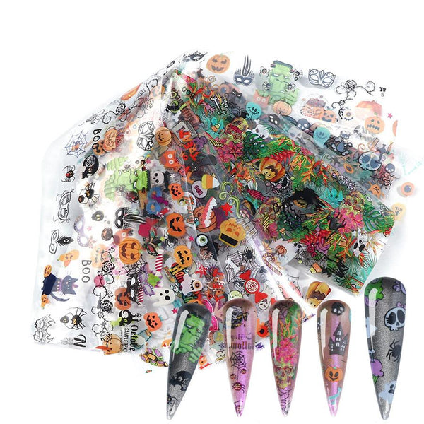 HKM-252371 Halloween Starry Sky Nail Stickers - 20 x 4 cm Decorative Accent