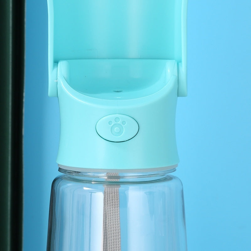 HKM-2524221 Portable Folding Pet Water Cup ¨C Available in Blue, Pink, and Milky White, 350ML & 550ML with Activated Carbon