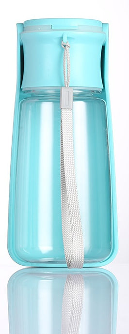 HKM-2524221 Portable Folding Pet Water Cup ¨C Available in Blue, Pink, and Milky White, 350ML & 550ML with Activated Carbon