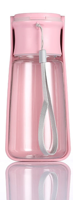 HKM-2524221 Portable Folding Pet Water Cup ¨C Available in Blue, Pink, and Milky White, 350ML & 550ML with Activated Carbon