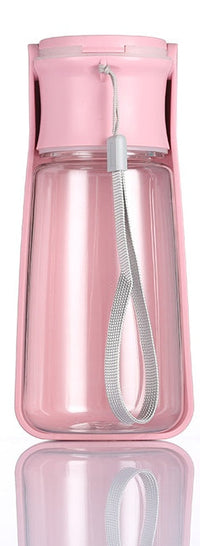 HKM-2524221 Portable Folding Pet Water Cup ¨C Available in Blue, Pink, and Milky White, 350ML & 550ML with Activated Carbon