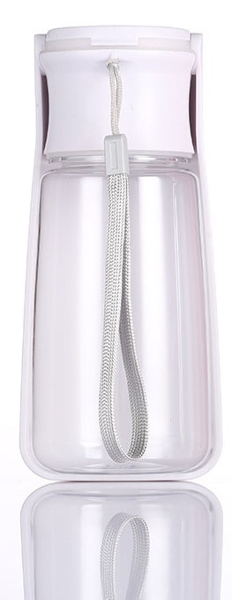 HKM-2524221 Portable Folding Pet Water Cup ¨C Available in Blue, Pink, and Milky White, 350ML & 550ML with Activated Carbon