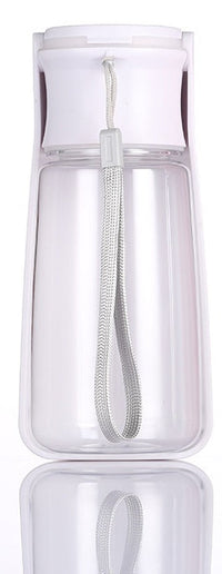HKM-2524221 Portable Folding Pet Water Cup ¨C Available in Blue, Pink, and Milky White, 350ML & 550ML with Activated Carbon