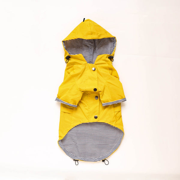 HKM-2525757 Windproof Retro Padded Raincoat for Dogs in Yellow, Pink, Red, Dark Blue - Multiple Sizes Available