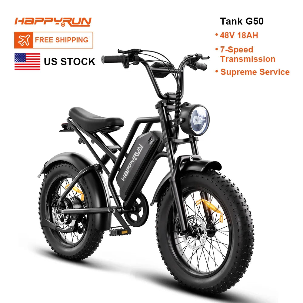 HKM-252819 Electric City Cargo Bike, HappyRun Tank G50, 48V, Max Speed 60km/h