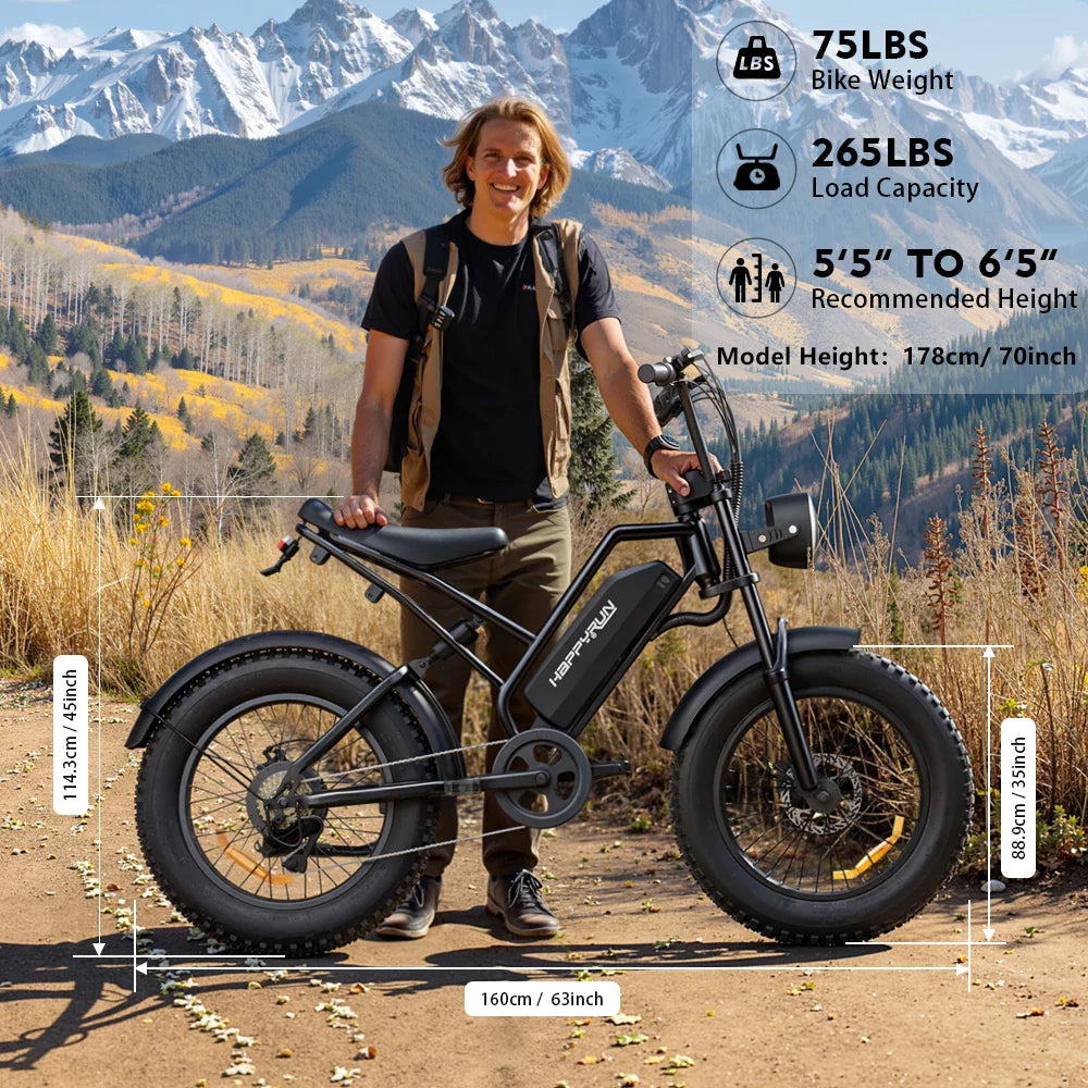 HKM-252819 Electric City Cargo Bike, HappyRun Tank G50, 48V, Max Speed 60km/h