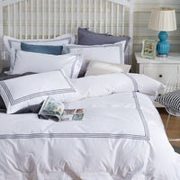 HKM-252883 Four-Piece Satin Embroidery Bedding Set in Various Colors and Sizes