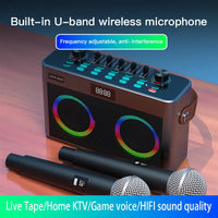 HKM-252883 Portable 60W Wireless Bluetooth RGB Light Speaker with 8000mAh Battery for Outdoor and Home Use