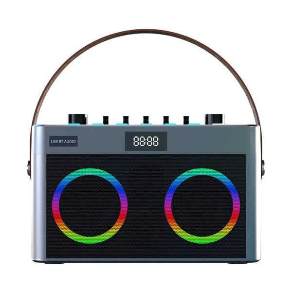 HKM-252883 Portable 60W Wireless Bluetooth RGB Light Speaker with 8000mAh Battery for Outdoor and Home Use