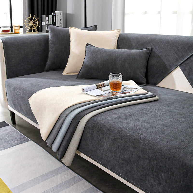 HKM-252947 Non-slip Chenille Sofa Cover Slipcover Dust Cover in Various Sizes
