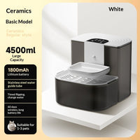 HKM-2529981 Thermostatically Controlled Automatic Pet Water Fountain with 60-90 Day Battery Life and Clean/Dirty Water Separation