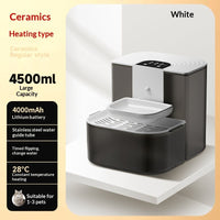 HKM-2529981 Thermostatically Controlled Automatic Pet Water Fountain with 60-90 Day Battery Life and Clean/Dirty Water Separation