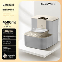 HKM-2529981 Thermostatically Controlled Automatic Pet Water Fountain with 60-90 Day Battery Life and Clean/Dirty Water Separation