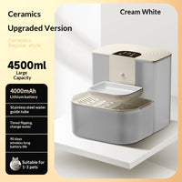 HKM-2529981 Thermostatically Controlled Automatic Pet Water Fountain with 60-90 Day Battery Life and Clean/Dirty Water Separation