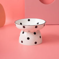 HKM-2530109 High Foot Ceramic Pet Bowl with Spine Protection - Multiple Color Options