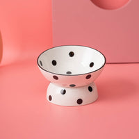 HKM-2530109 High Foot Ceramic Pet Bowl with Spine Protection - Multiple Color Options