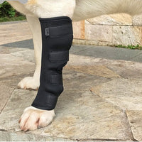 HKM-2530749 Dog Leg Recovery Cover - Neoprene Protective Wrap, Black, Multiple Sizes Available