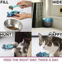 HKM-2531389 Interactive Indoor Hunting Treat Dispenser for Cats with Adjustable Feeder and Fabric Skin