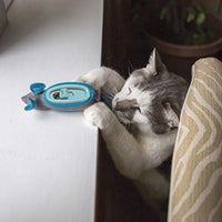 HKM-2531389 Interactive Indoor Hunting Treat Dispenser for Cats with Adjustable Feeder and Fabric Skin