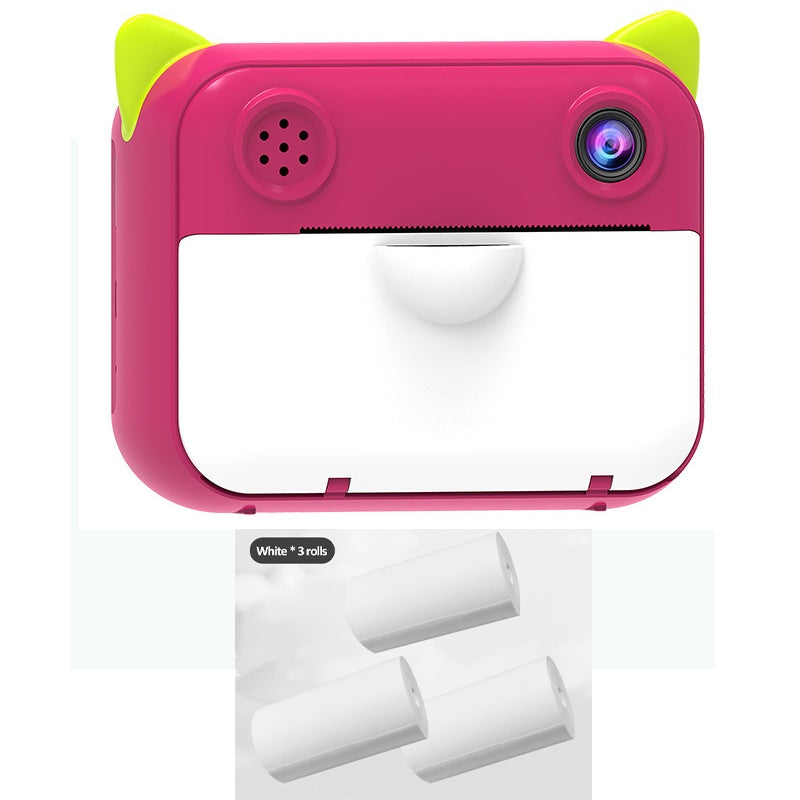 HKM-253267 Rechargeable Thermal Printing Camera for Kids - Photo & Video, Available in Blue, Pink, Red
