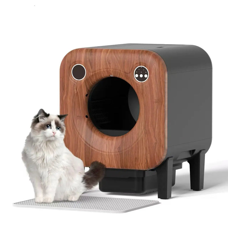 HKM-253331 Smart Self-Cleaning Electric Cat Litter Box with Deodorization and 75L Capacity for Cats Up to 15KG