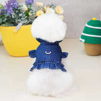 HKM-2534461 Light Blue Denim Pet Dress for Summer - Sizes S to XXL
