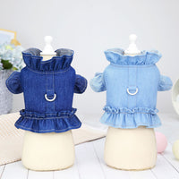 HKM-2534461 Light Blue Denim Pet Dress for Summer - Sizes S to XXL