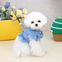 HKM-2534461 Light Blue Denim Pet Dress for Summer - Sizes S to XXL