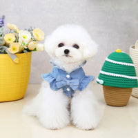 HKM-2534461 Light Blue Denim Pet Dress for Summer - Sizes S to XXL