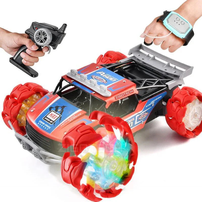 HKM-253459 Alloy RC Climbing Car with Explosion Wheel and Music - Remote Control Off-road Stunt Toy