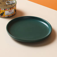 HKM-2534717 Handcrafted Ceramic Cat Plate - 6 Inch Anti-Overturn Design in Multiple Colors