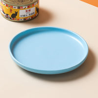 HKM-2534717 Handcrafted Ceramic Cat Plate - 6 Inch Anti-Overturn Design in Multiple Colors