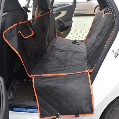 HKM-2535741 Waterproof Black and Orange Edge Pet Car Seat Cover, 147*137*37CM 600D Oxford Cloth