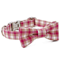 HKM-2535869 Cotton Dog Collar with Alloy Buckle - Available in Red, Yellow, Cyan, Blue, Brown, Multiple Sizes