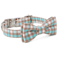 HKM-2535869 Cotton Dog Collar with Alloy Buckle - Available in Red, Yellow, Cyan, Blue, Brown, Multiple Sizes