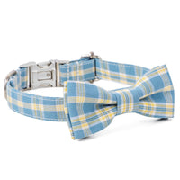 HKM-2535869 Cotton Dog Collar with Alloy Buckle - Available in Red, Yellow, Cyan, Blue, Brown, Multiple Sizes