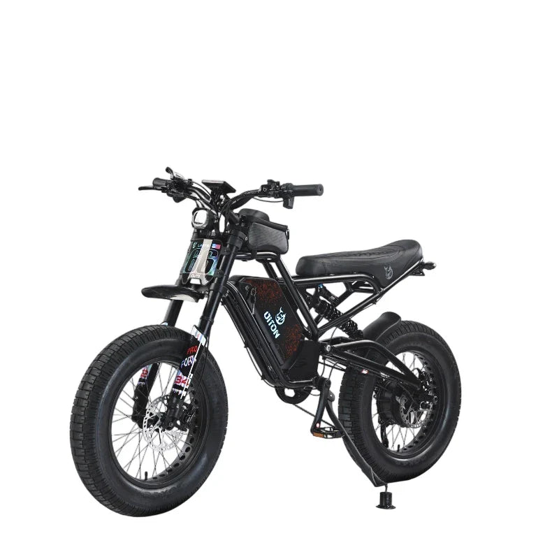 HKM-253587 A powerful 52V 1500W Fat Tire Electric Bike with 7 Speed Gears, 55 km/h Top Speed, and Robust Aluminum Alloy Frame