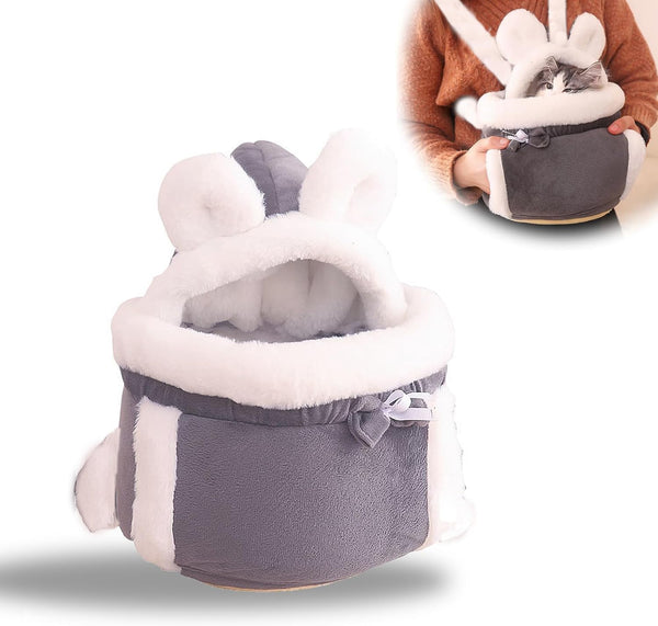 HKM-2536125 Cozy Cat Backpack Carrier with Double Pockets for Travel and Hiking