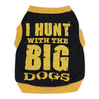 HKM-2538045 Cotton Black Printed Casual Pet Vest for Dogs in Multiple Sizes