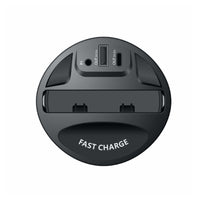 HKM-253907 Wireless Car Charger & Charging Source - Multifunctional Two-in-One Design, Black